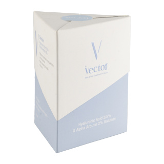 سرم هیالورونیک اسید 2.5% و آلفا آربوتین 2% وکتور | Vector hyaluronic acid 2.5% & alpha arbutin 2% solution