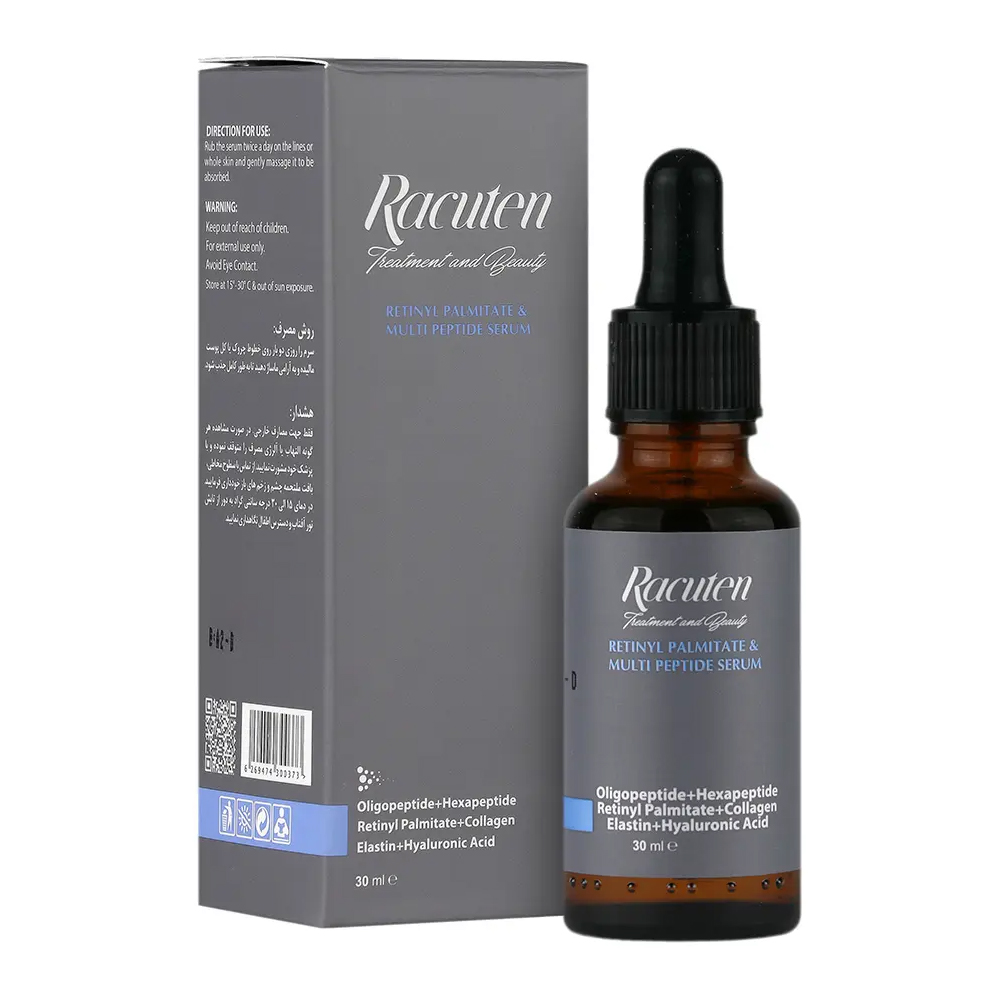 سرم مناسب چروک های سطحی پوست راکوتن | racuten multi peptide serum