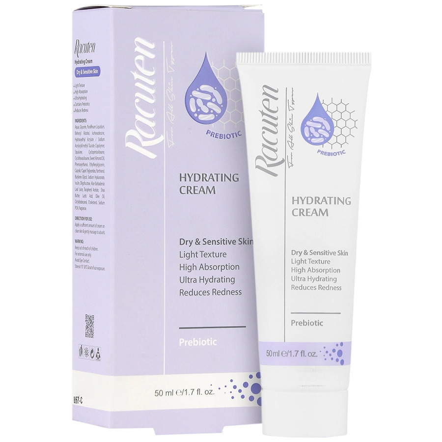 کرم آبرسان مناسب پوست های خشک و حساس راکوتن | Racuten Hydrating Cream For Dry And Sensitive Skin