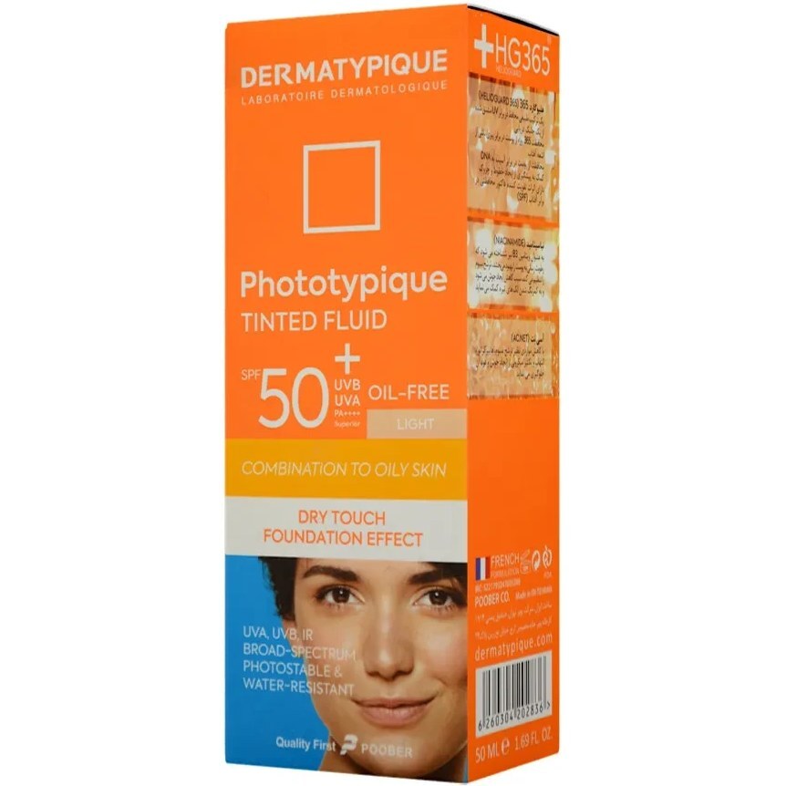 فلویید ضدآفتاب رنگ روشن پوست چرب فتوتیپیک با +SPF50درماتیپیک |   Dermatypique SPF50 Phototypique  Sunscreen Fluid For Oily Skin