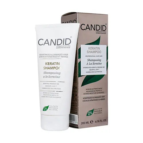 شامپو مناسب موهای کراتین شده و آسیب دیده کاندید | Candid Keratinized & Damaged Hair Shampoo