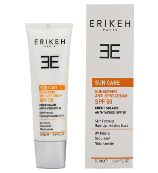 کرم ضد آفتاب و ضد لک بی رنگ اریکه | Erikeh Sunscreen Anti-Spot Cram SPF 50