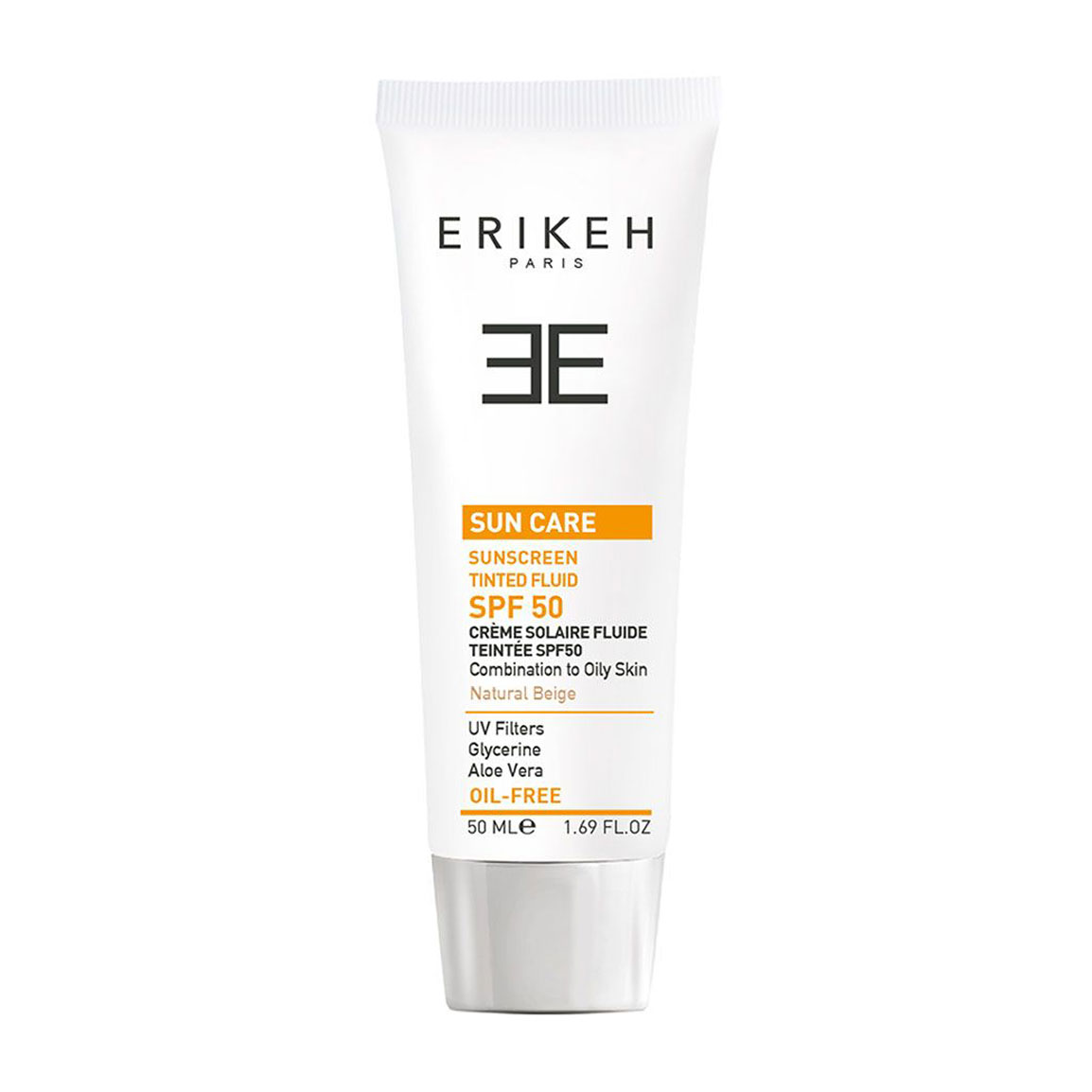 فلوئید ضد آفتاب بژ طبیعی و فاقد چربی اریکه | Erikeh Sunscreen Tinted Fluid SPF 50