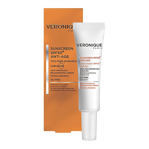 کرم ضد آفتاب مناسب پوست‌های دارای چروک ورونیک | Veronique Sunscreen Anti-Age SPF +50