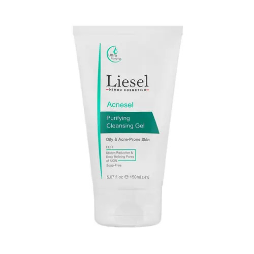 ژل شستشوی صورت مناسب پوست های چرب و مستعد آکنه آکنسل لایسل | Liesel Acnesel Purifying Cleansing Gel