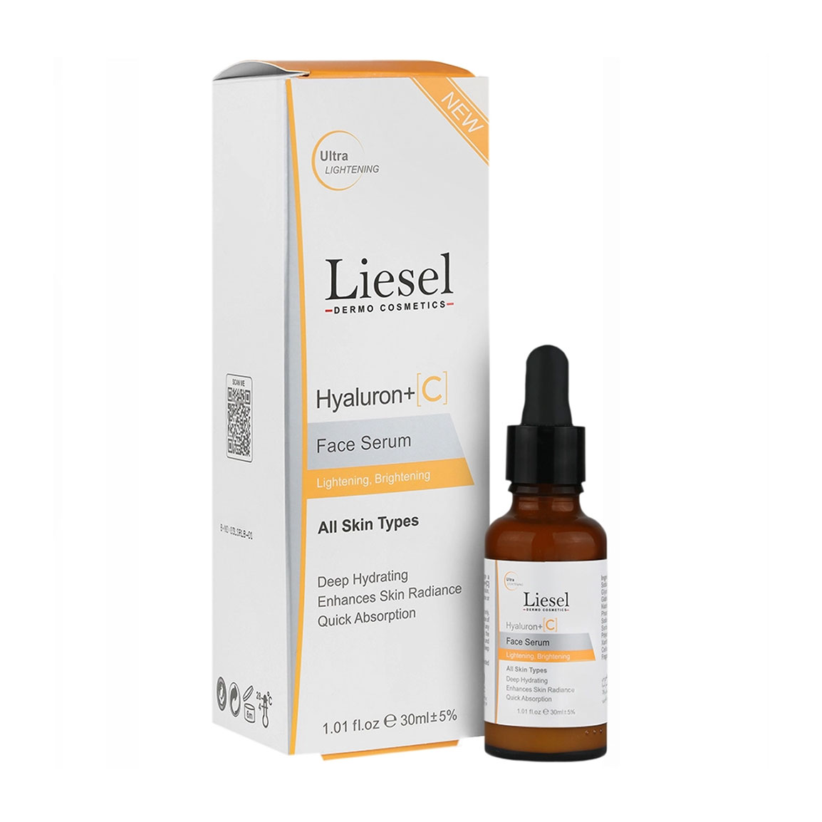 سرم روشن کننده حاوی ویتامین سی و هیالورونیک اسید لایسل | Liesel Hyaluron + C Face Serum