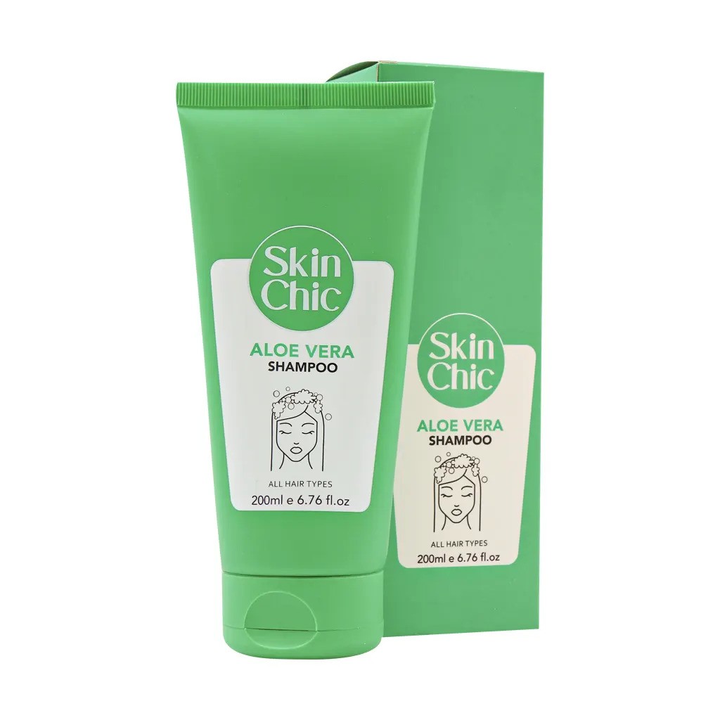 شامپو حاوی عصاره آلوئه ورا مناسب انواع مو اسکین شیک | Skin Chic Aloe Vera Shampoo