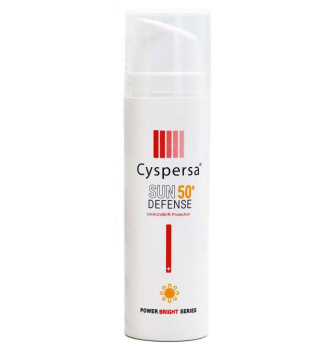 ضد آفتاب فلوئیدی مدل Sun Defence با SPF50 مناسب انواع پوست سیسپرسا | Cyspersa Sun Defence Anti Spot And Lightening