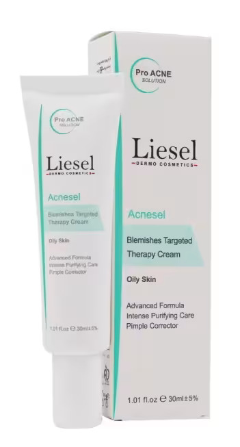 کرم بهبود دهنده پوست مناسب پوست های چرب لایسل | Liesel Acnesel Oily Skin