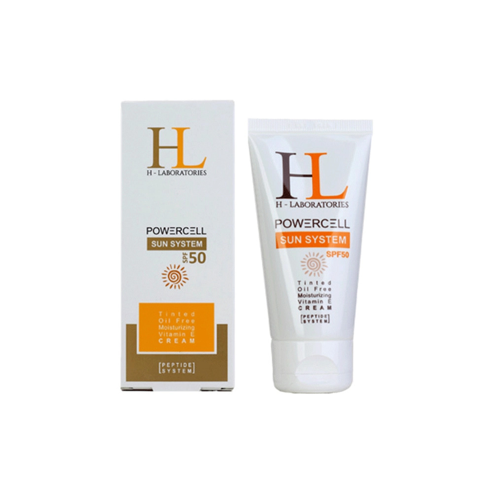 کرم ضدآفتاب رنگی مدل SPF50 مناسب انواع پوست اچ ال | HL powercell sun system