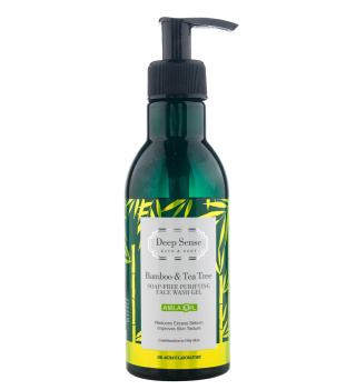 ژل شستشو صورت حاوی عصاره درخت چای و بامبو مناسب پوست چرب دیپ سنس | Deep Sense bamboo and tea tree face wash gel for oily skins