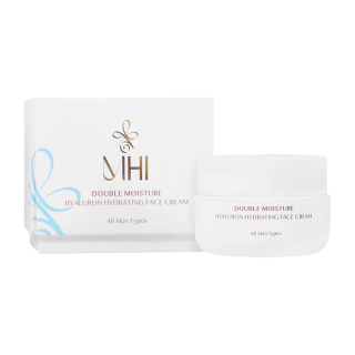 کرم مرطوب کننده و آبرسان صورت مدل Double Moisture مناسب انواع پوست ام اچ آی | MHI Double Moisture Hyaloron Hydrating Face Cream