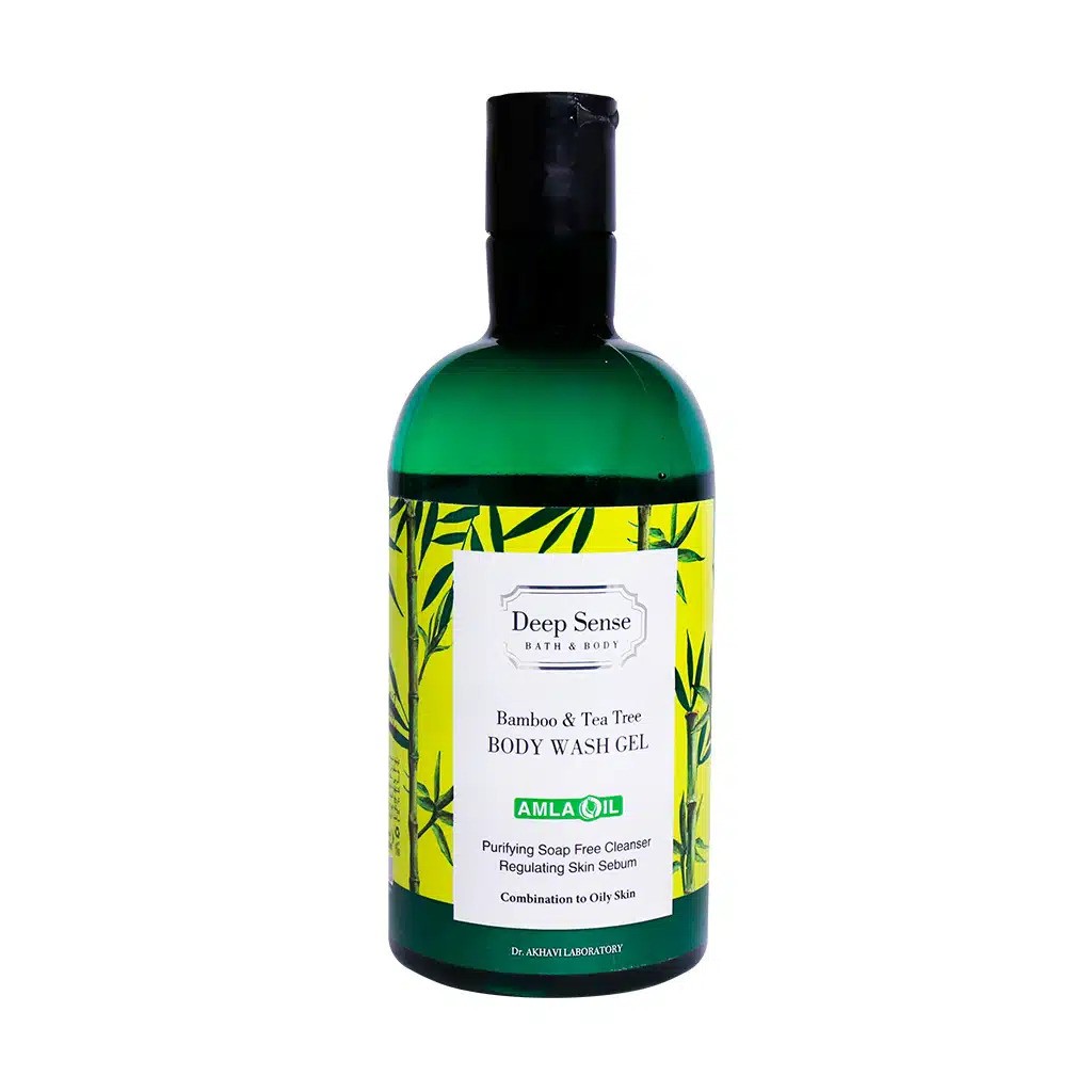 شامپو بدن درخت چای و بامبو پوست چرب دیپ سنس | Deep sens body wash gel tea tree oil