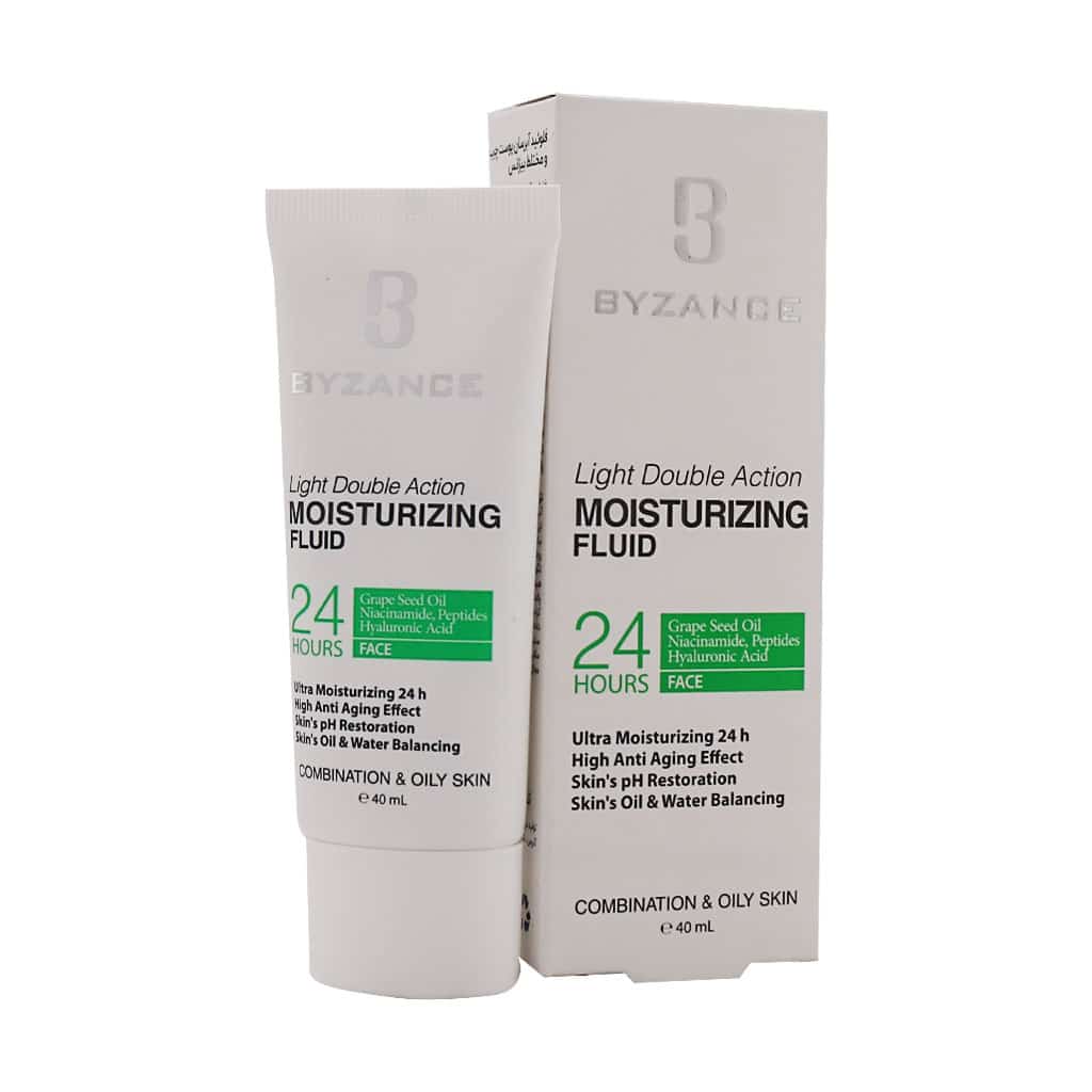 فلوئید آبرسان پوست چرب و مختلط بیزانس | Byzance Moisturizing Fluid For Combination And Oily Skin