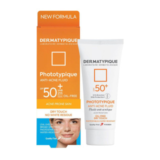 ضد آفتاب فلوئید آنتی آکنه مدل فتوتیپیک با SPF +50 مناسب پوست چرب و جوش دار درماتیپیک |  Dermatypique SPF50 Phototypique Anti Acne Sunscreen Fluid For Oily Skin