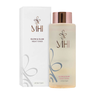 تونر شب پاک کننده و شفاف کننده پوست مناسب انواع پوست ام اچ آی | MHI Glow And Glam Night Toner